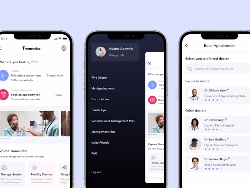 Cover image for Tremendoc telemedicine app