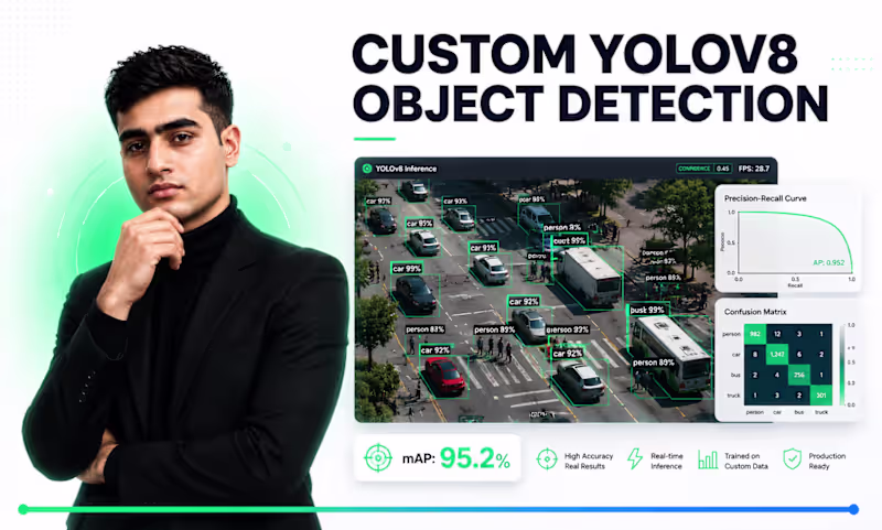 Cover image for Custom YOLOv8 Object Detection & Computer Vision System