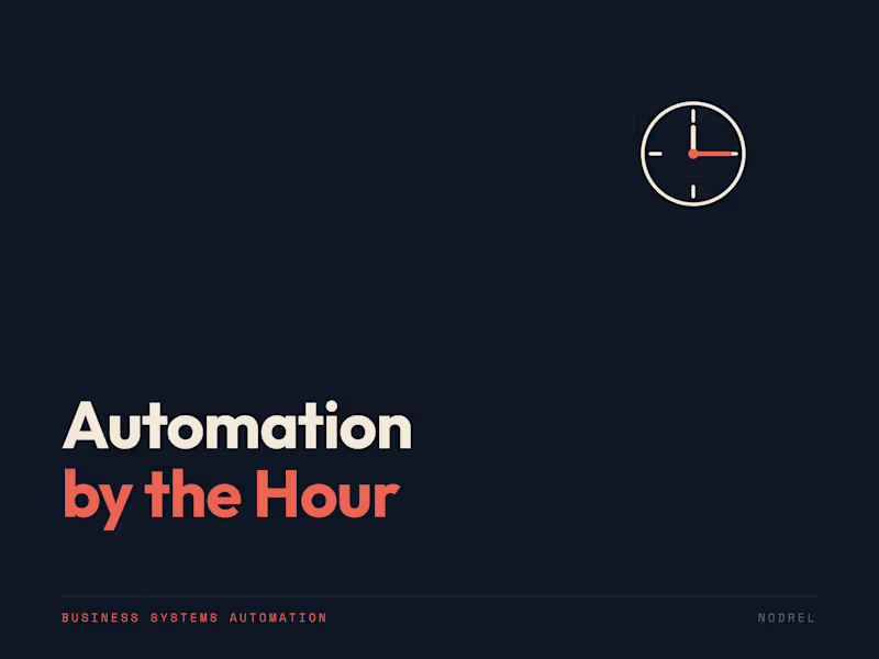 Cover image for Automation and integrations, by the hour