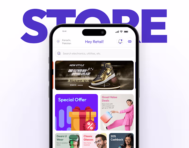 Cover image for Hey Retail app