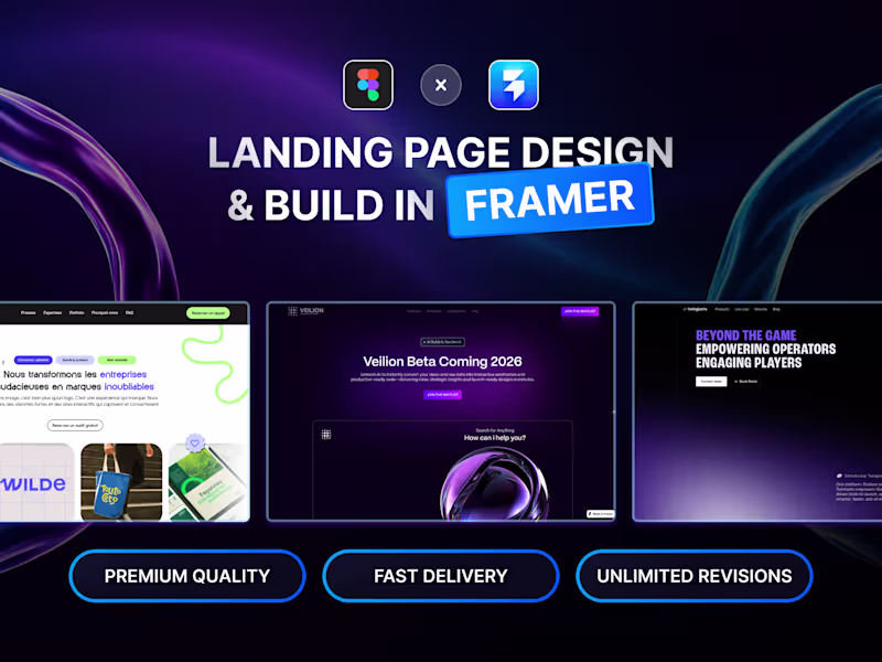 Cover image for Landing Page Design & Build in Framer