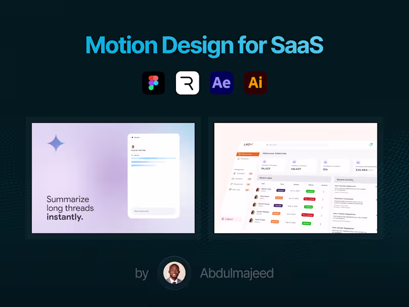 Cover image for Motion Design for SaaS