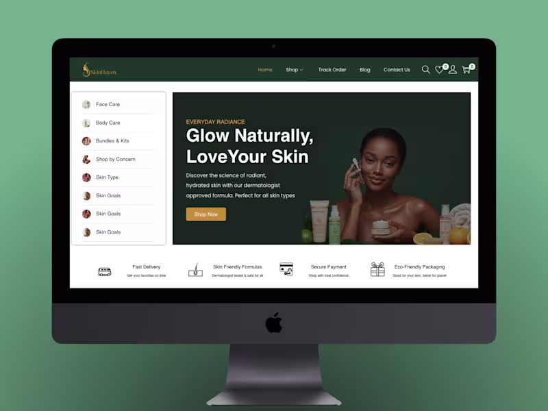 Cover image for Web App Design & WordPress Development for Skincare Brands