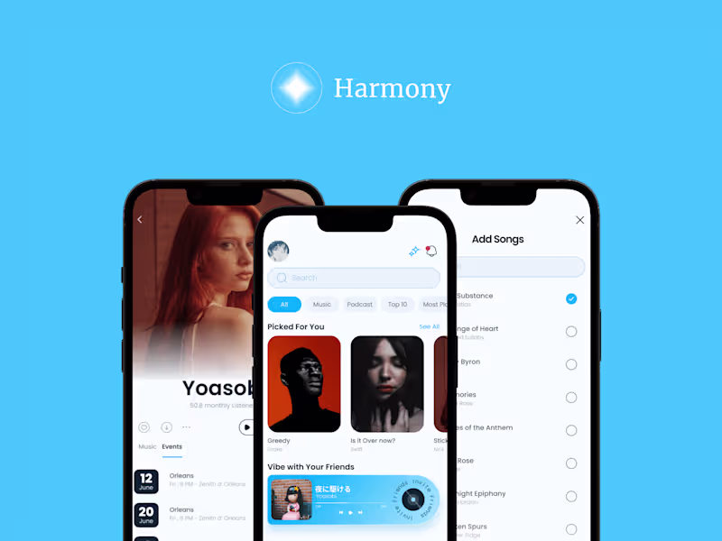 Cover image for AI-Powered Playlist Creation / Harmony Music App with 