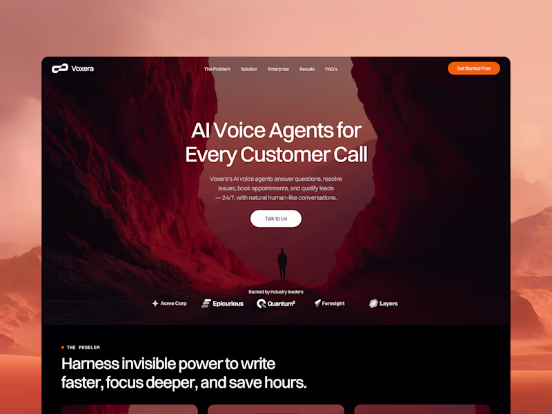 Cover image for Voxera - AI Voice Agents for Every Customer Call