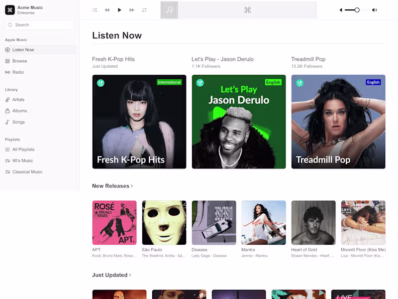 Cover image for Acme Music Player