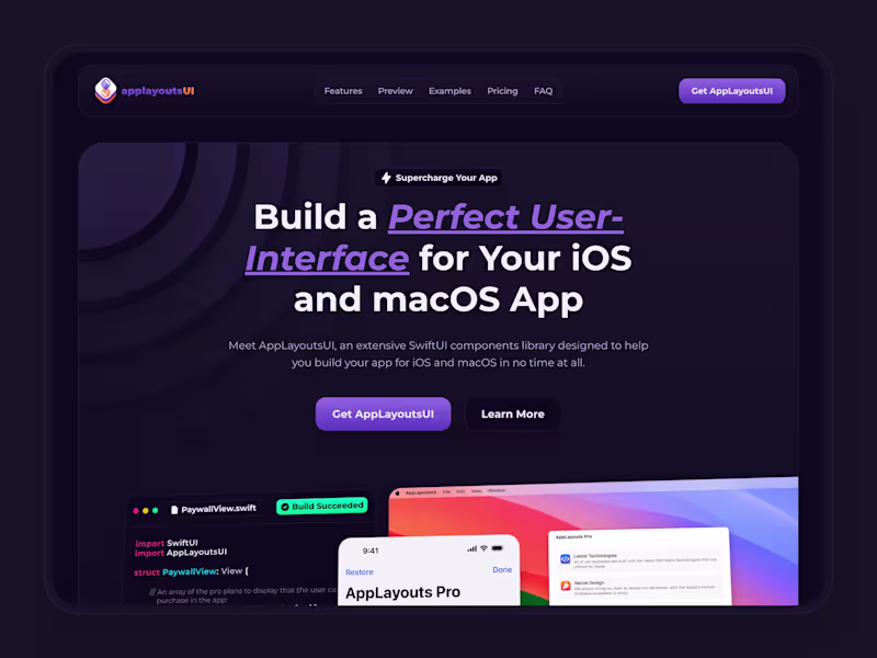 Cover image for AppLayoutsUI - Landing Page in Framer
