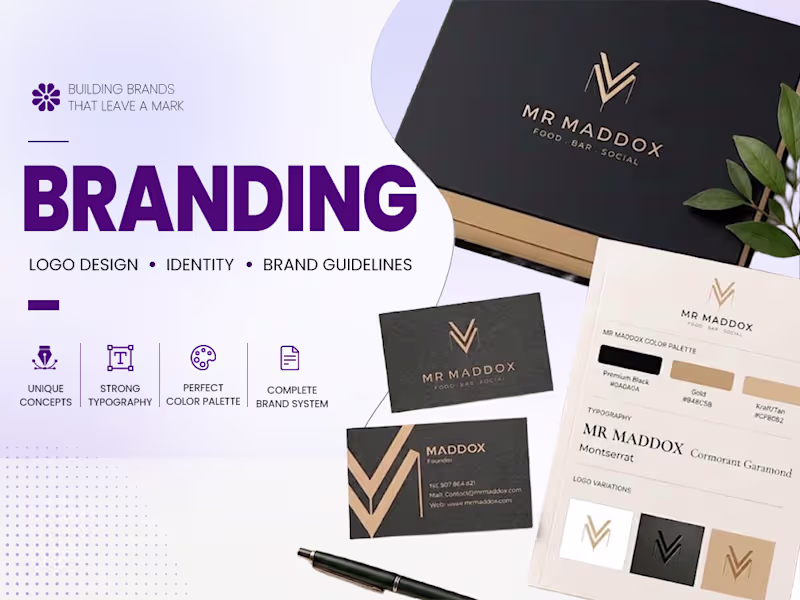 Cover image for Brand Identity & Complete Brand System Design