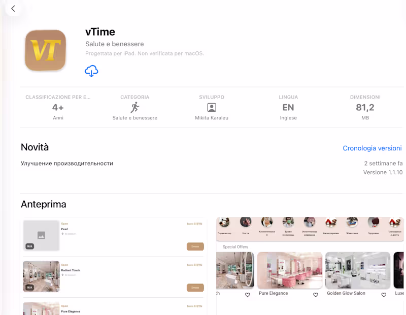 Cover image for vTime — Booking App for iOS & Android