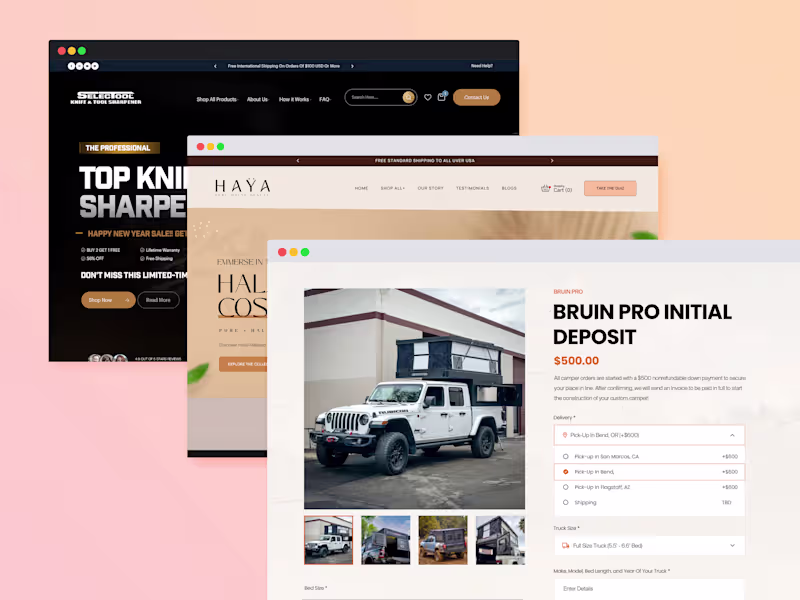 Cover image for Premium Shopify Store Design for Modern Brands