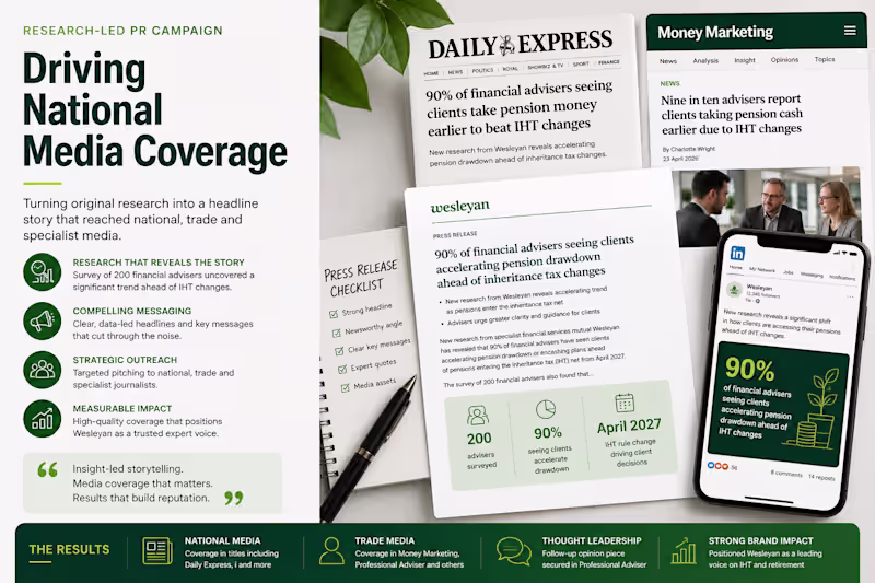 Cover image for Research-Led PR Campaign Driving National