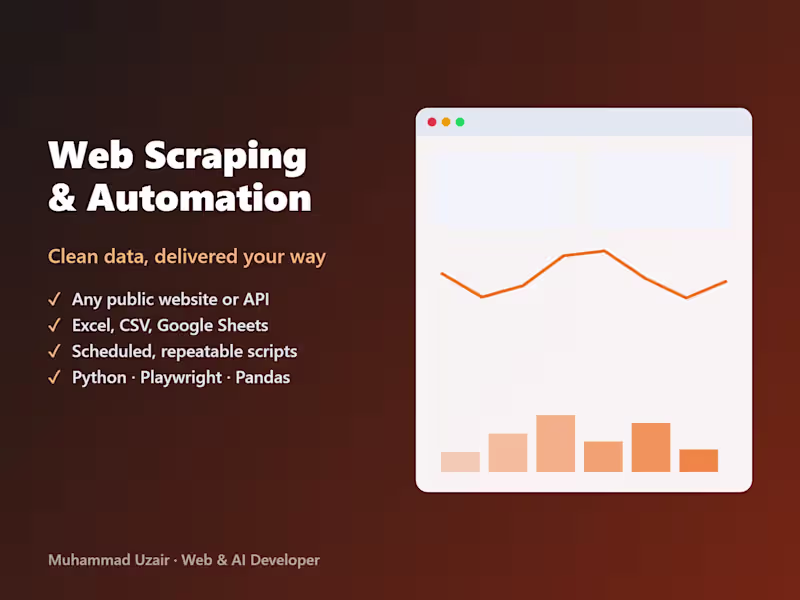 Cover image for Python Web Scraping & Automation: Clean Data in Excel/CSV