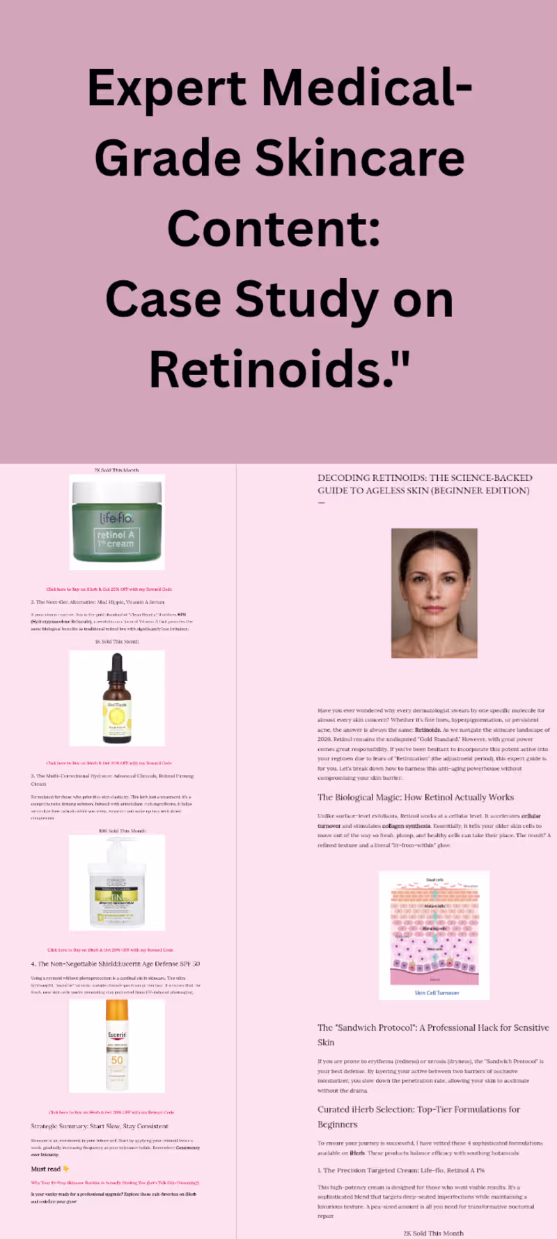 Cover image for Expert Medical-Grade Skincare Content