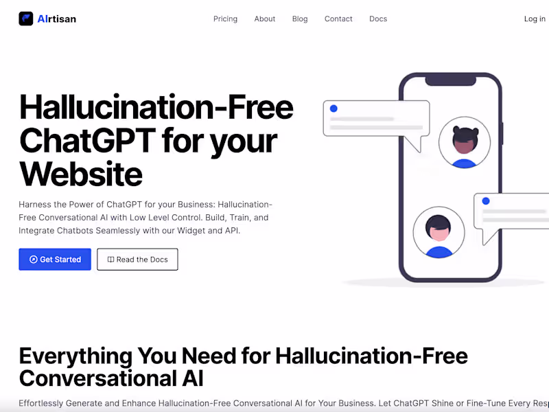 Cover image for AIrtisan - Hallucination-free LLM-based chatbots