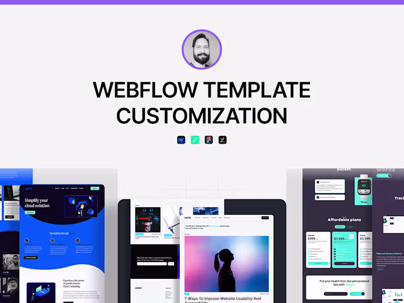 Cover image for Webflow Template Customisation