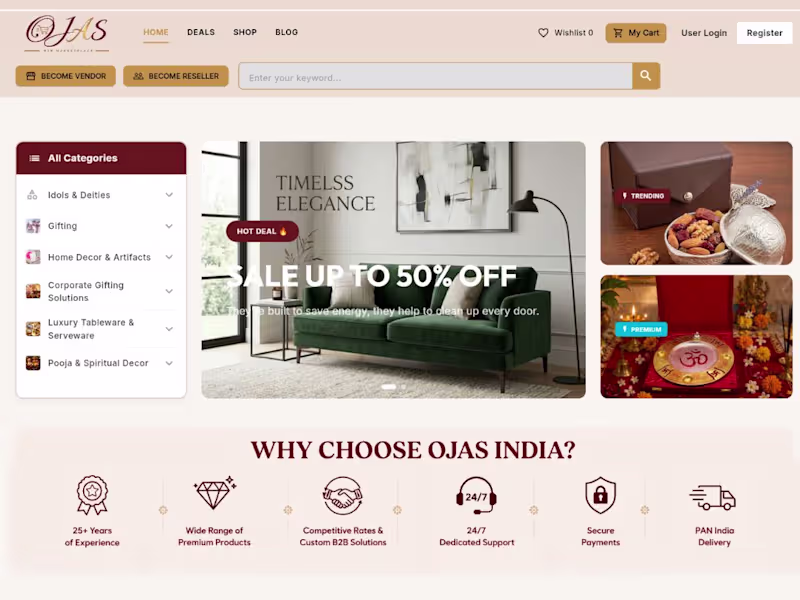Cover image for Ojas India is a full-scale