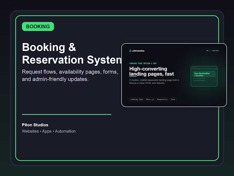 Cover image for Custom Booking & Reservation System