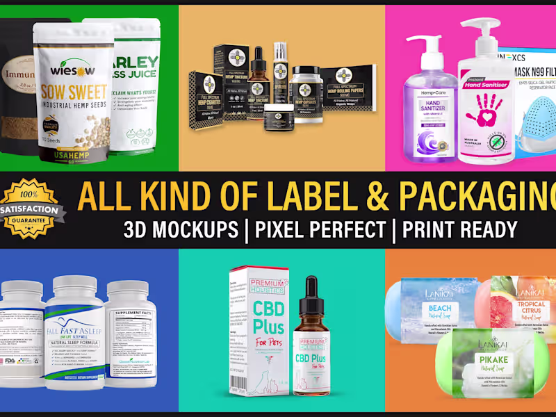 Cover image for I will do product packaging design and label design