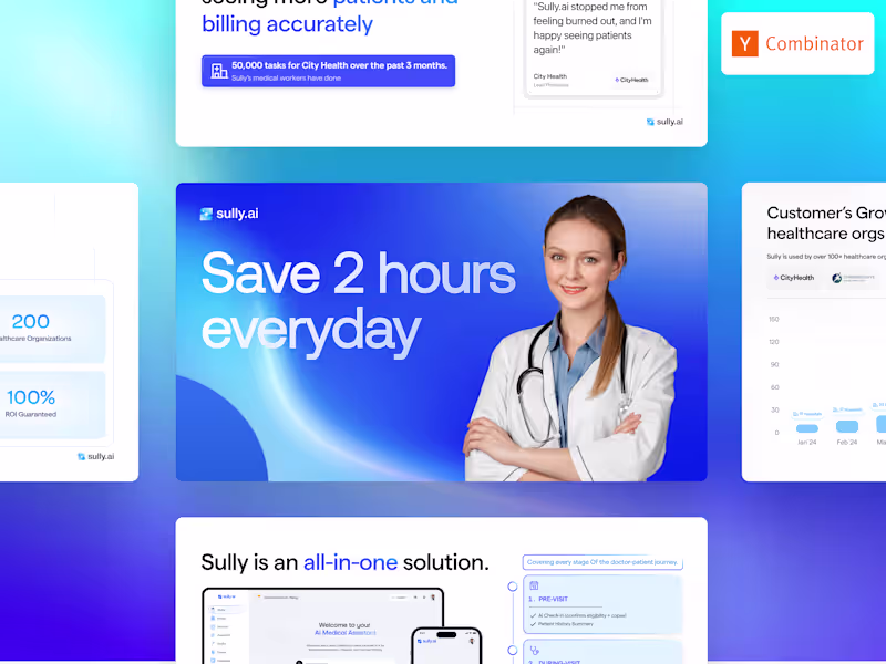 Cover image for Sully.ai Investor Pitch Deck — AI Healthcare Narrative