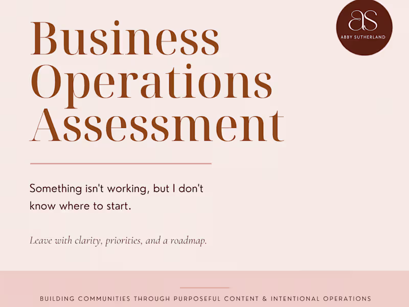 Cover image for Business Operations Assessment