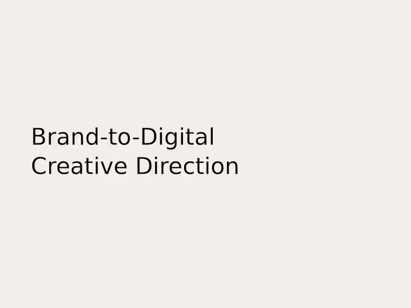 Cover image for Brand-to-Digital Creative Direction