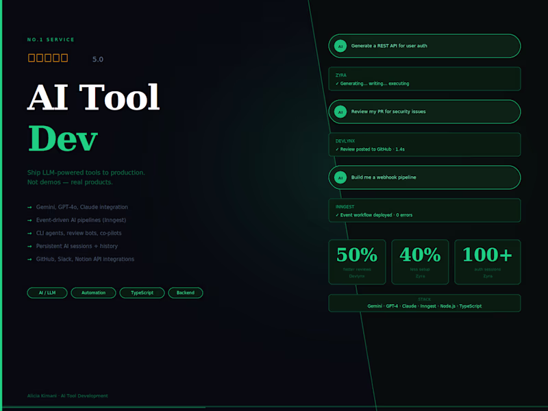 Cover image for AI-Powered Tool Development (LLM Integration)