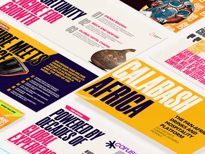 Cover image for Company profile cum pitch book design for Calabash Africa
