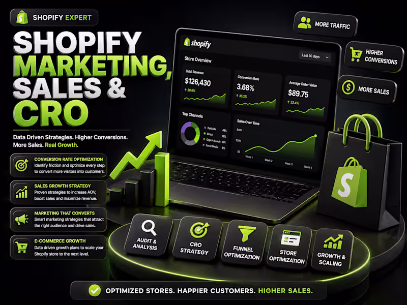 Cover image for Increase Your Shopify Sales with CRO & Ecommerce Growth Strategy