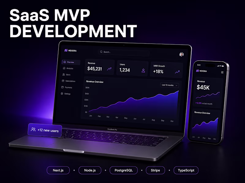 Cover image for SaaS MVP Development (Full-Stack + AI Features)