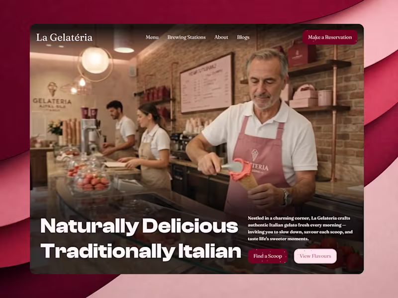 Cover image for La Gelateria - website for