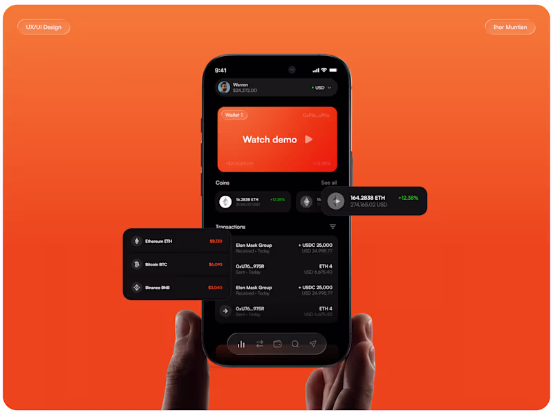 Cover image for Radient: Full-Cycle Design for Crypto Banking