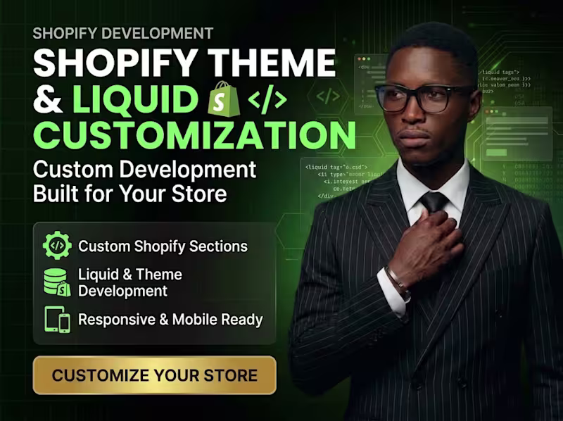 Cover image for Shopify Theme Development & Liquid Customization