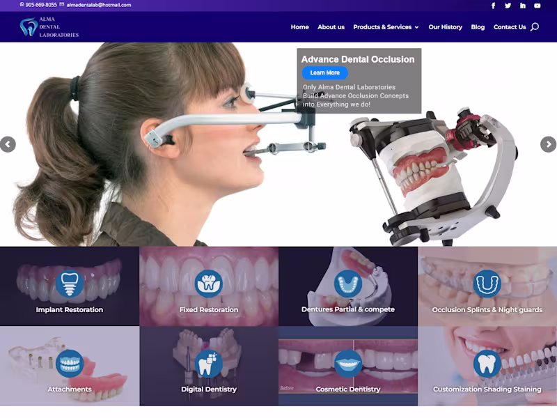 Cover image for WordPress Website Design for Alma Dental Laboratories