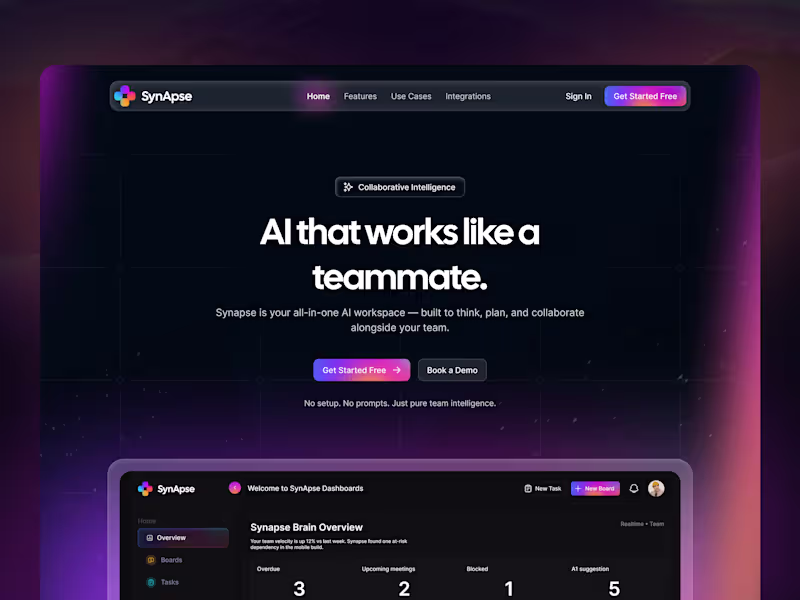 Cover image for AI SaaS Website & Dashboard Design