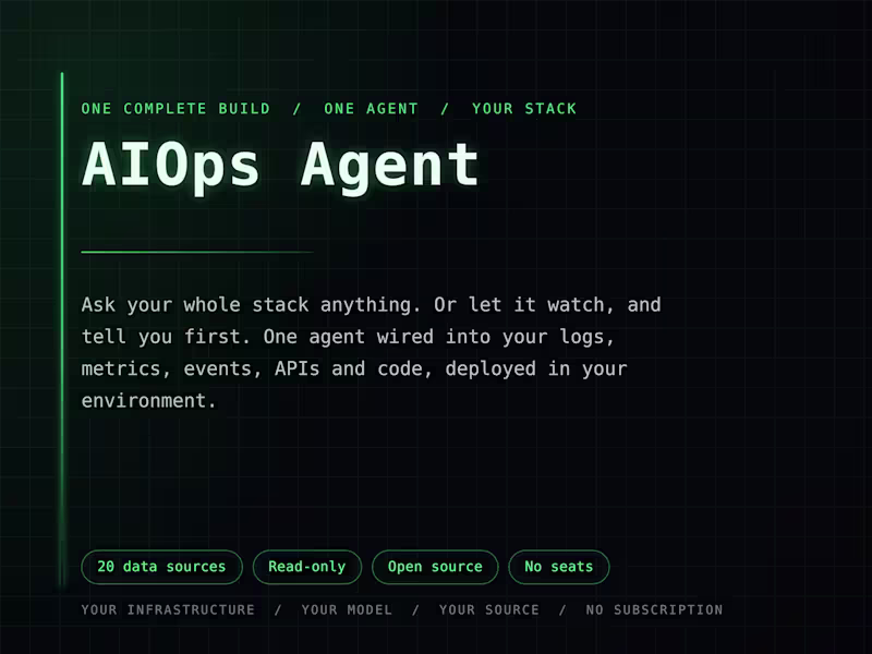Cover image for Self-Hosted AI Agent: Watches Your Systems, Finds What Broke