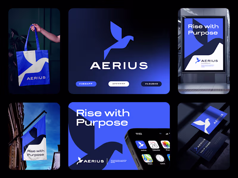 Cover image for Aerius - Brand Identity for a Tech SaaS Company
