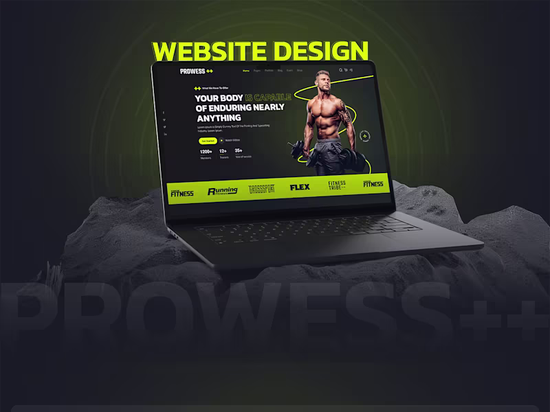 Cover image for Fitness Gym Website I Landing Page UI/UX Design
