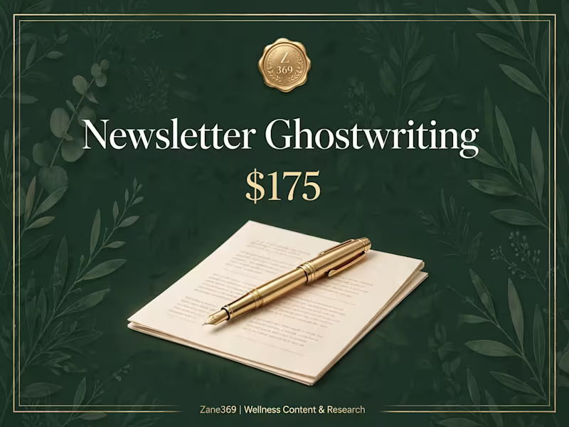 Cover image for Newsletter ghostwriting for wellness brands, in your voice