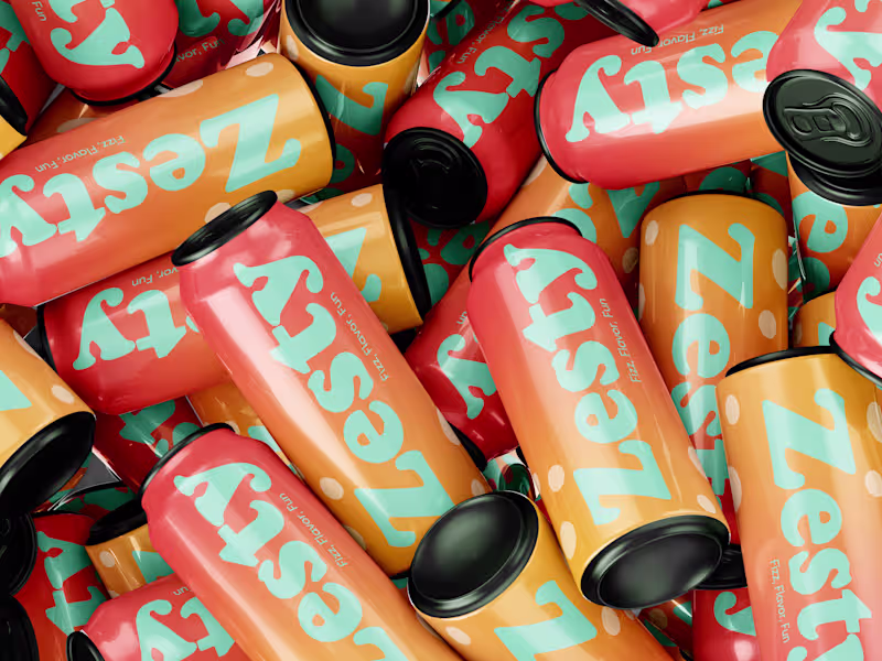 Cover image for Zesty Soda Can Branding