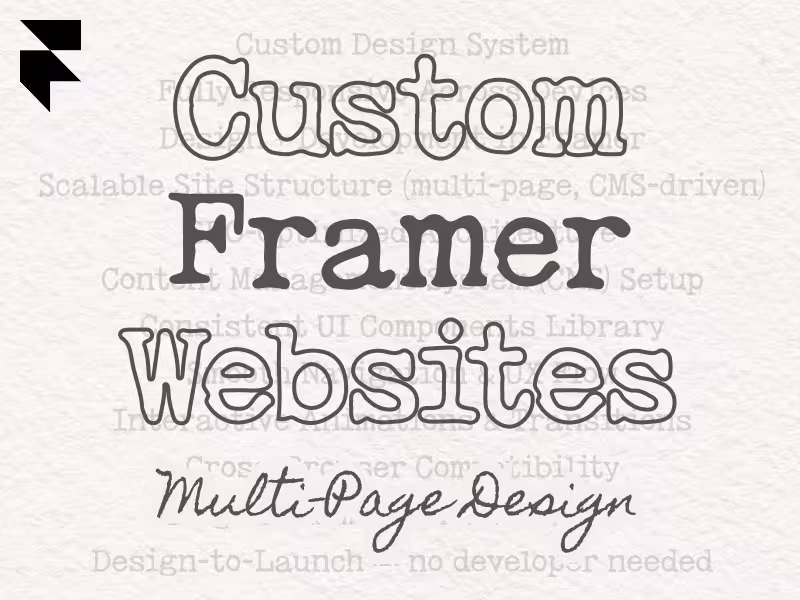 Cover image for Framer Website Design & Development