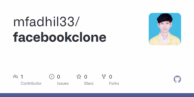 Cover image for GitHub - mfadhil33/facebookclone