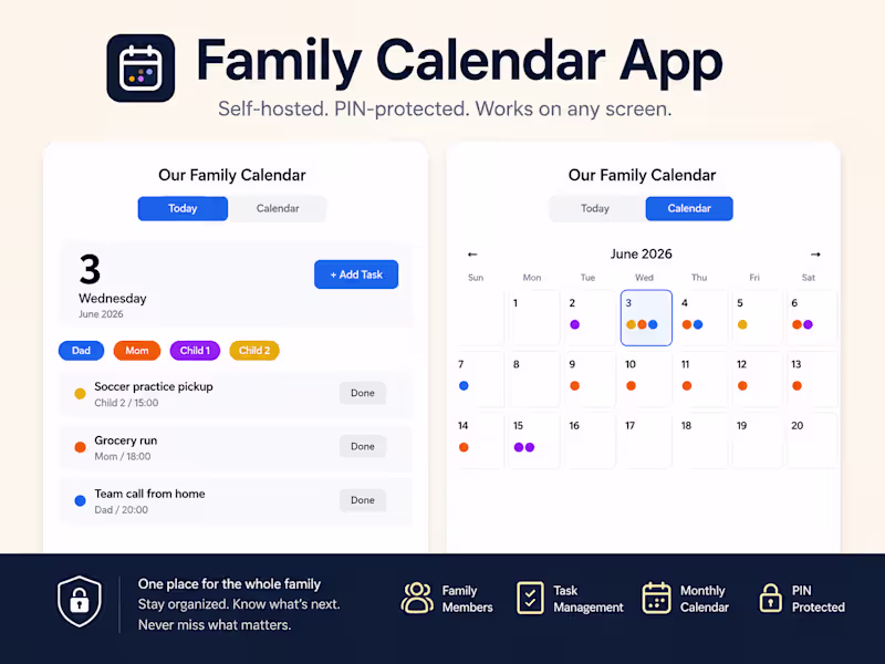 Cover image for Built a private family calendar