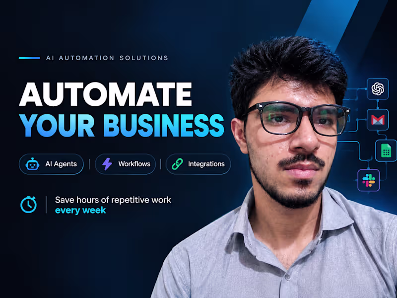 Cover image for I will build AI automations that save your business time
