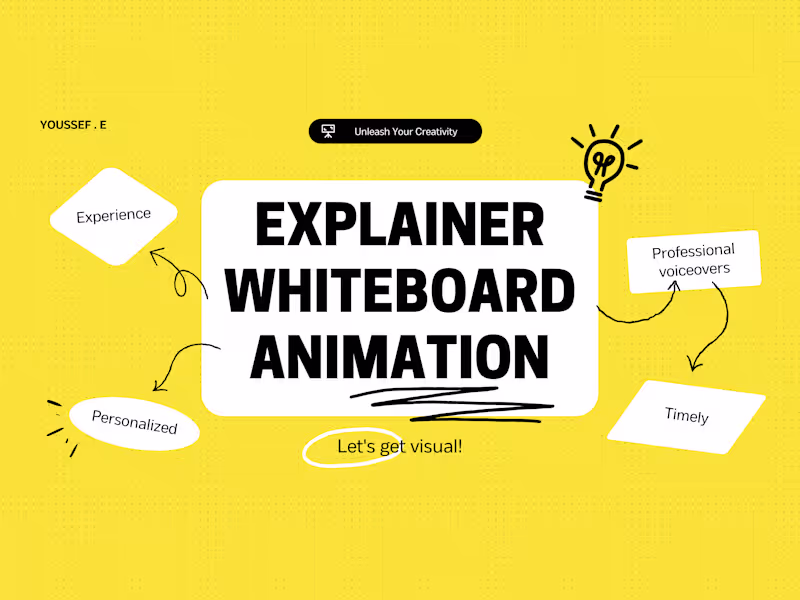 Cover image for You'll get whiteboard explainer animation video in unique style