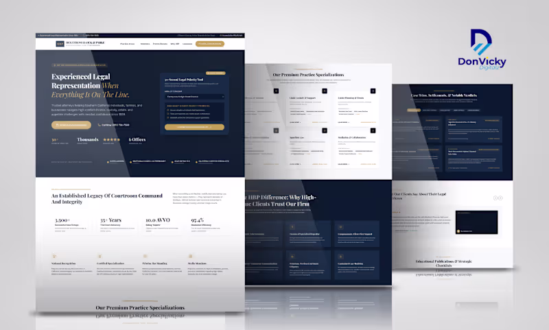 Cover image for Modern Law Website Design | WordPress Website