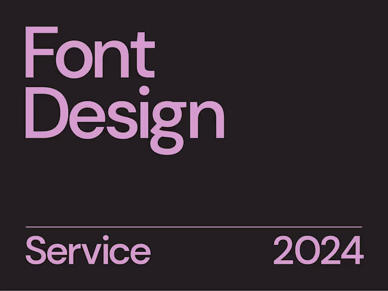 Cover image for Bespoke typeface and font design
