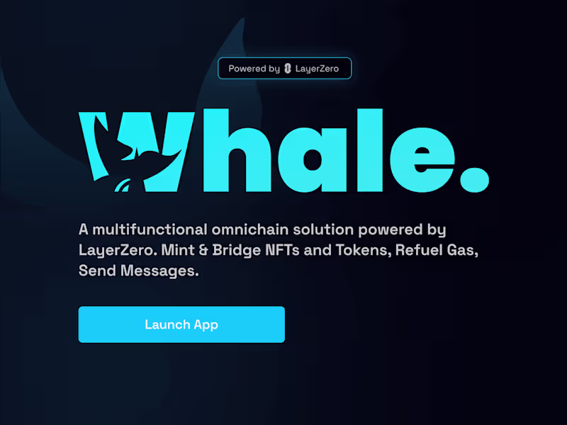 Cover image for Whale - Multifunctional omnichain solution powered by LayerZero 