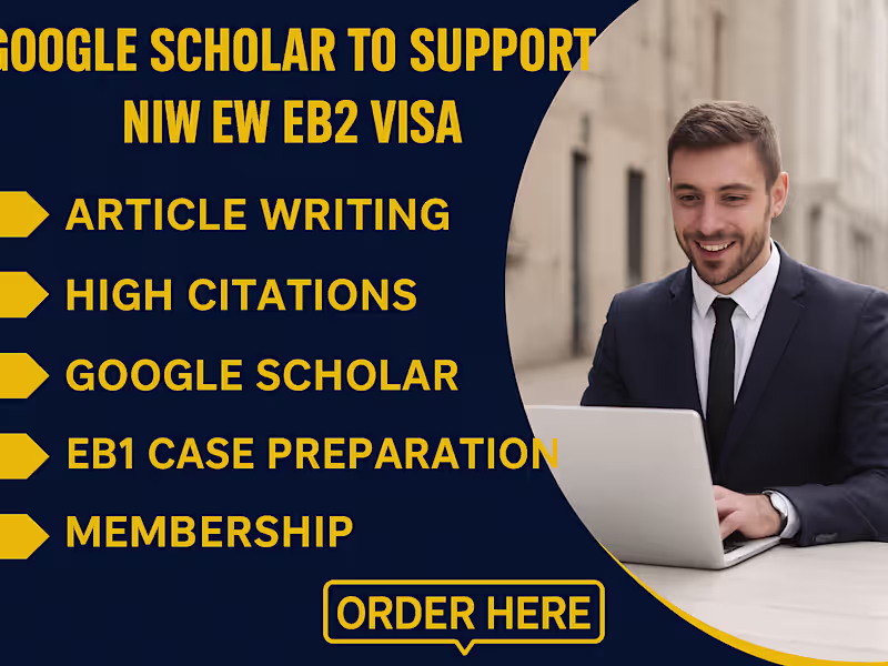 Cover image for I write and publish your article on google scholar for eb1  