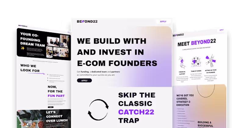 Cover image for Beyond22 – Branding & Creative Media Showcase Website