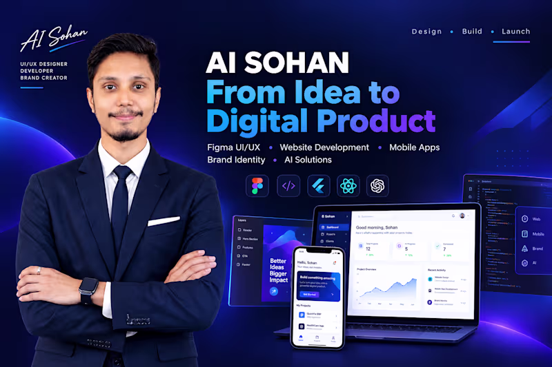 Cover image for Custom UI/UX Design for Mobile Apps & Websites